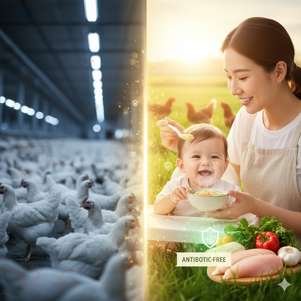 子供の離乳食に「無薬鶏」を選ぶべき理由